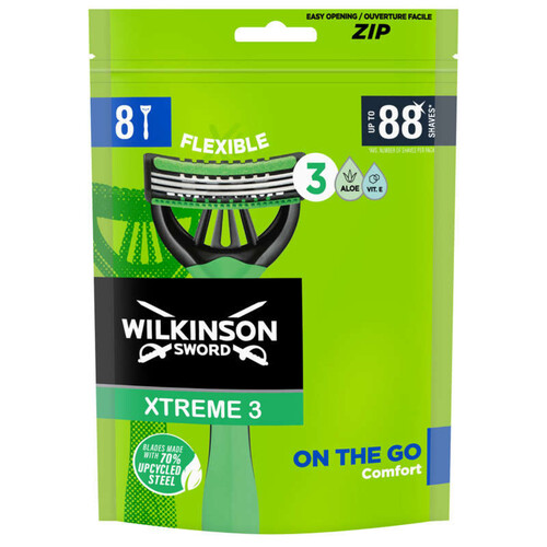 Wilkinson Rasoirs jetables Xtreme 3 On the Go x8