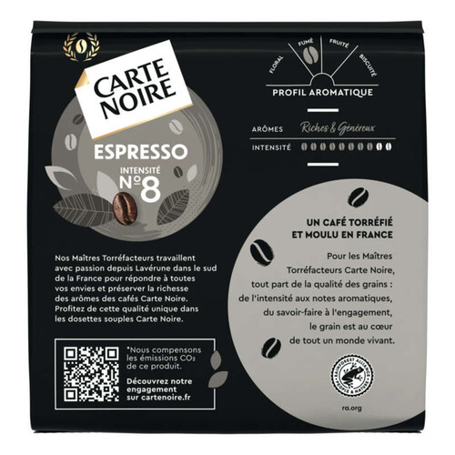 Dosettes de café Expresso n°8 Carte Noire - Paquet de 36