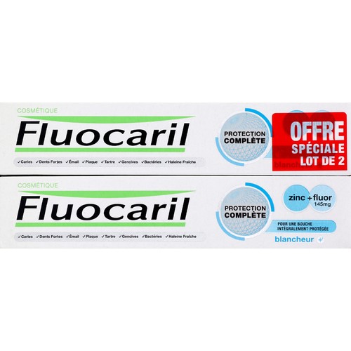 Fluocaril Dentifrice Protection Complète Blancheur 2x75ml