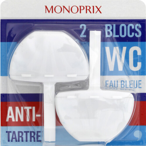 Monoprix Blocs Wc Anti-Tartre Eau Bleue 2 x 40G