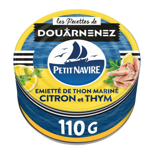 Petit Navire Emietté de Thon Mariné Citron & Thym 110g