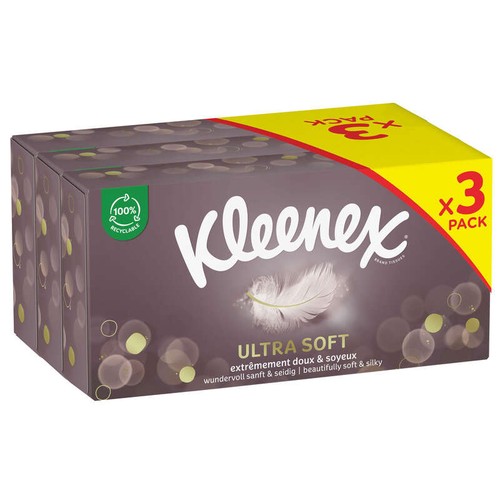 Kleenex mouchoirs boîte ultra soft lot 3x64