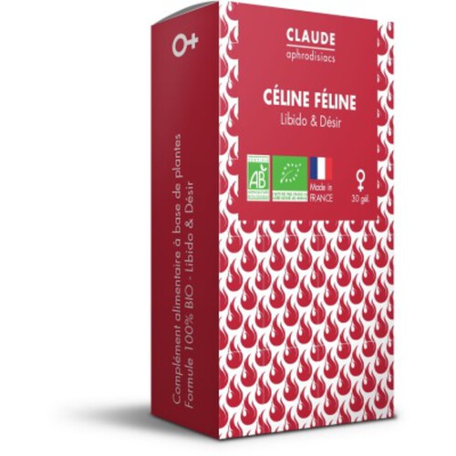 Claude Aphrodisiacs - Céline Féline BIO 30 gélules 30g - Libido & Désir Complément alimentaire