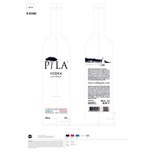 Article - Coffret Vodka Francaise Pyla 40% 70cl