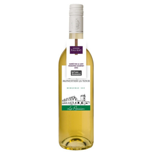 Château Monestier La Tour Bergerac Aop, Blanc Bio 75Cl