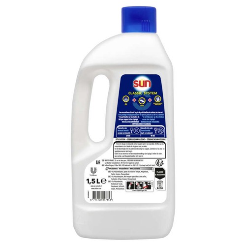 Sun Liquide De Lavage Lave-Vaisselle Classic 75 Lavages 1,5L