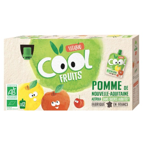 [Par Naturalia] Vitabio Cool Fruits Pomme de Nouvelle-Aquitaine Acérola 12x90g