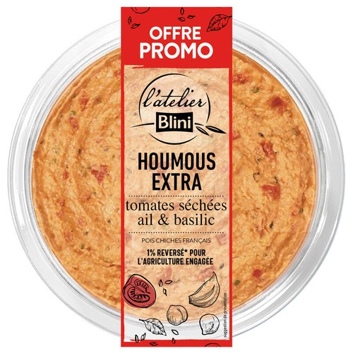 Atelier Blini Houmous Tomate 215g Offre Promo