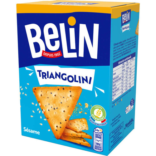 Belin Triangolini Biscuits Apéritifs Crackers au Sésame 100g