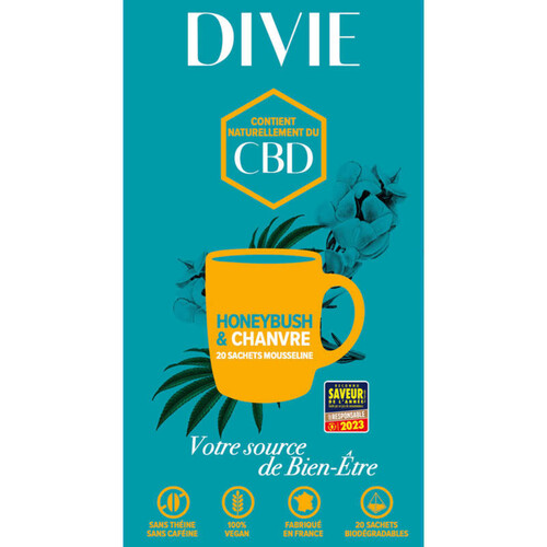 Divie Infusion Honeybush et Chanvre x20 44g