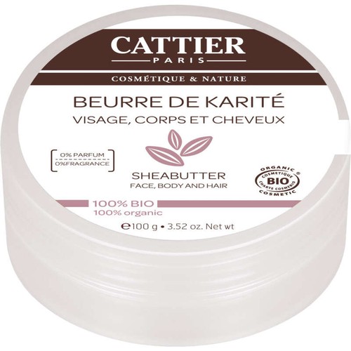 Cattier Beurre de karité 100 % Bio 100g