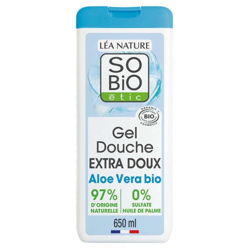 SO'BiO Étic Crème de douche Hydratante à l'Aloe Vera Bio 650ml