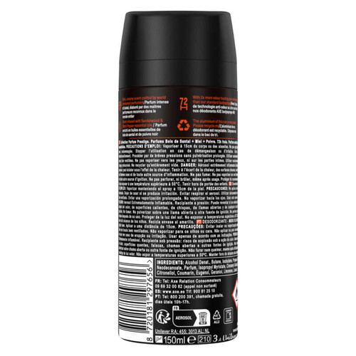 Axe déodorant homme copper santal 150ml