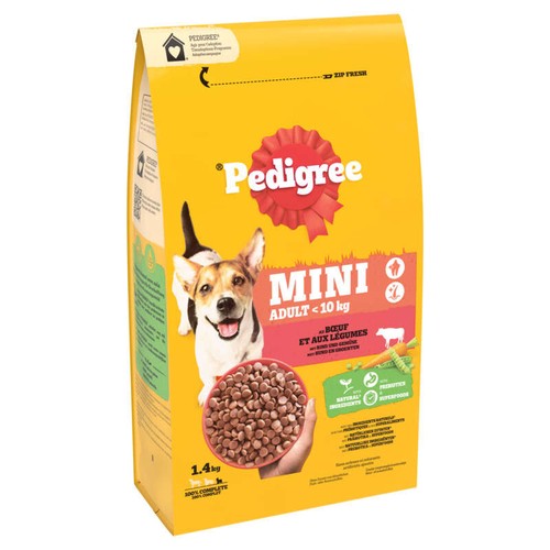 Pedigree Croquettes au Bœuf et aux Légumes pour chien adulte 1,4Kg
