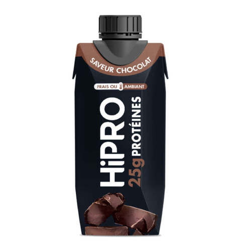 Hipro Yaourt à boire chocolat protéiné 0%MG 1x345g