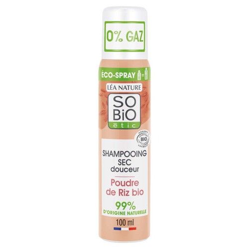SO'BIO Shampooing sec douceur Poudre de riz Bio 100ml