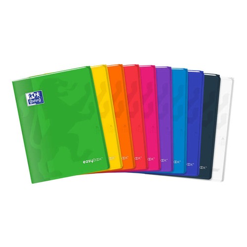 Oxford ahier EasyBook 24x32cm Petits Carreaux 5mm Margés 96 Pages Agrafées