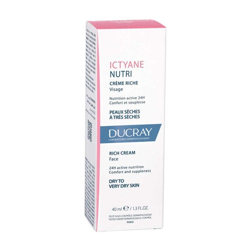 Ducray Ictyane nutri Crème jour riche nutritive visage 40ml