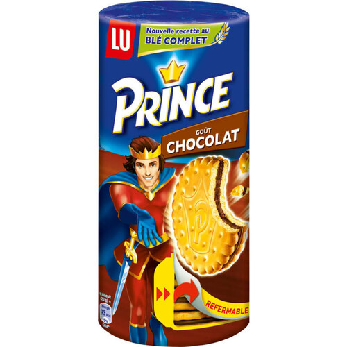 Lu Prince Biscuits fourrés au Chocolat Blé Complet 300g