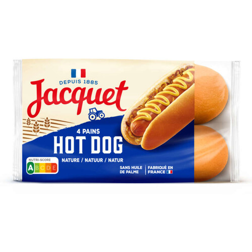 Jacquet Pains spéciaux pour hot dogs 240g