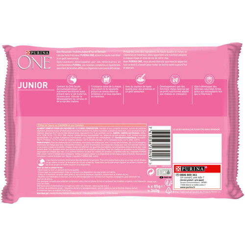 Purina One Chat Junior Au Saumon 4X85G