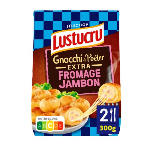 Lustucru Gnocchi à Poêler Jambon Fromages 300g