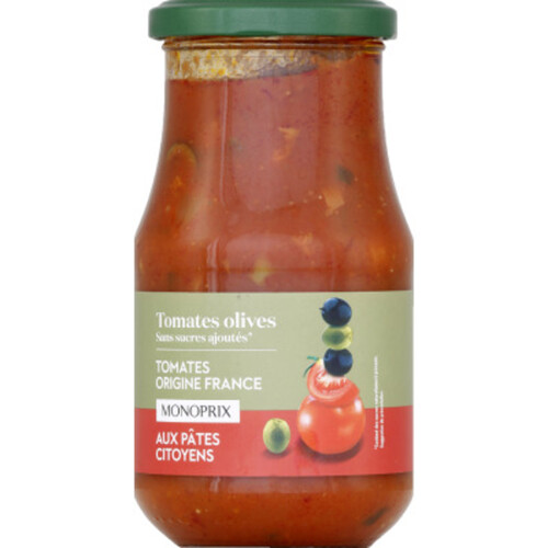Monoprix Sauce tomate olives sans sucres ajoutés 420g