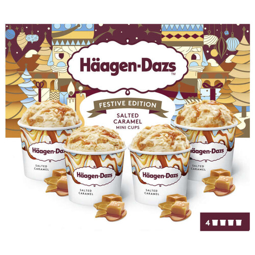 Häagen-Dazs Glaces caramel beurre salé 4x81g