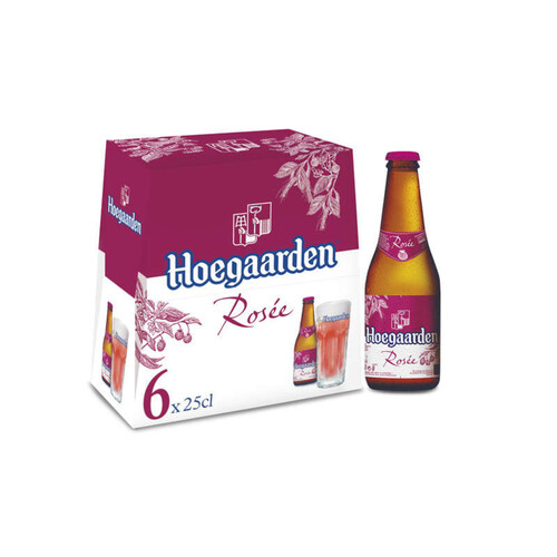 Hoegaarden bière blanche à la framboise pack de 6x25cl