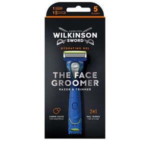 Wilkinson Sword The Face Groomer Rasoir et tondeuse visage 2-en-1 pour hommes 1 pack