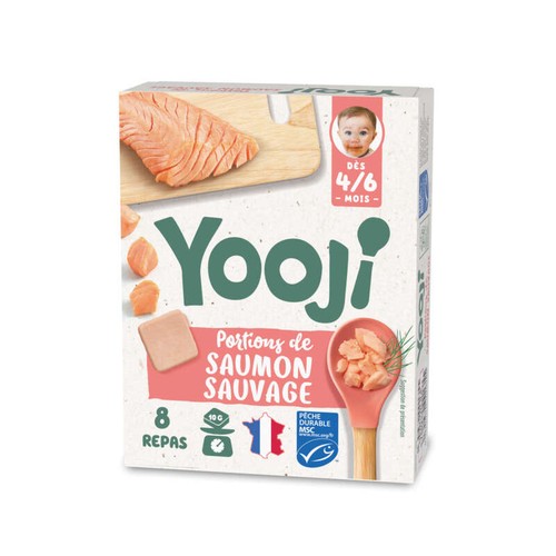Yooji Potiron de Saumon Haché  MSC et surgelés Dès 4/6 mois 80g