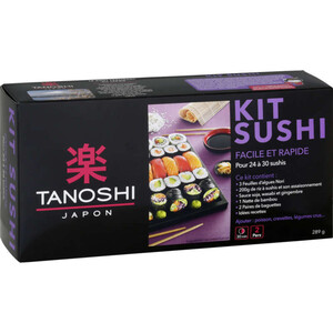 Tanoshi Kit Sushi, Facile Et Rapide, Pour 24 À 30 Sushis 289G.