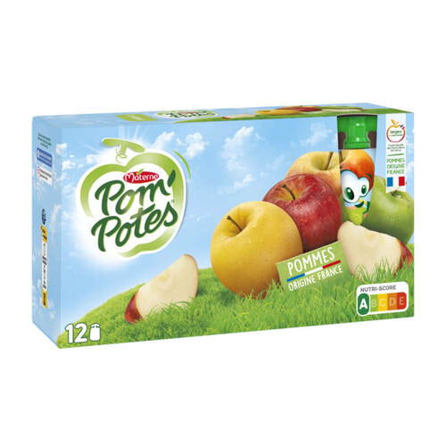 Pom'Potes Compote De Pommes Le Pack De 12X90G