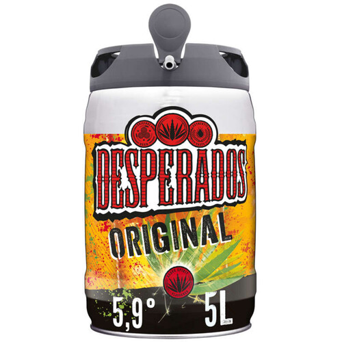 Desperados Original Bière aromatisée à un spiritueux à base d'agave Fût 5L