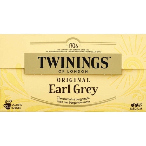 Twinings Thé Original Earl Grey 25 Sachets 50g