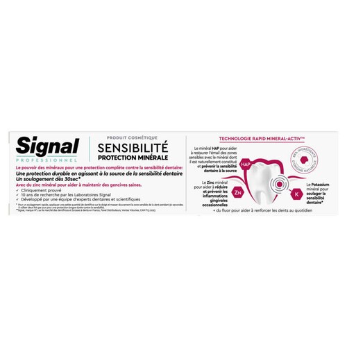 Signal Professionnel Dentifrice sensibilité action minérale gencives 75ml