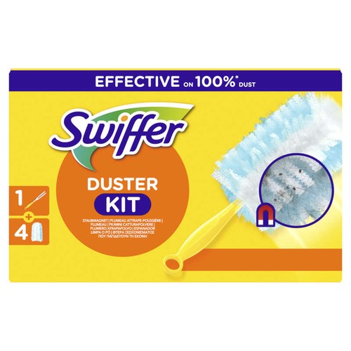 Swiffer Duster Plumeau Kit De Démarrage (1 Manche + 4 Recharges)