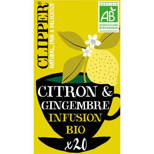 Clipper Infusion Citron & Gingembre Bio 50g