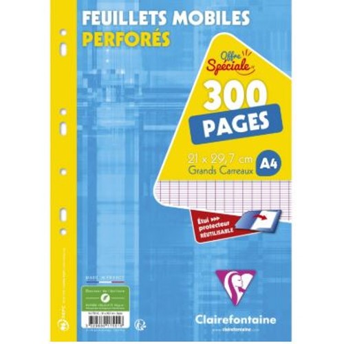 Clairefontaine Feuilles Simples Perforées x300