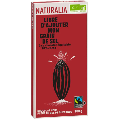 Naturalia Chocolat Noir & Fleur de Sel 100g