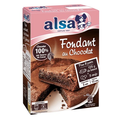 Alsa Préparation Gâteau Fondant Au Chocolat 320g