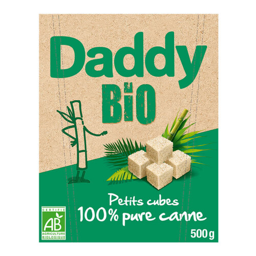 Daddy Sucre De Canne Bio En Cubes La Boîte De 500G