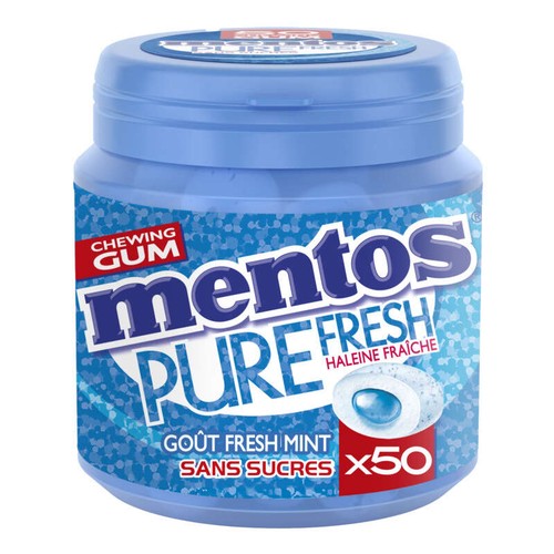 Mentos Pure Fresh Mint sans sucres 50 dragées - 100g