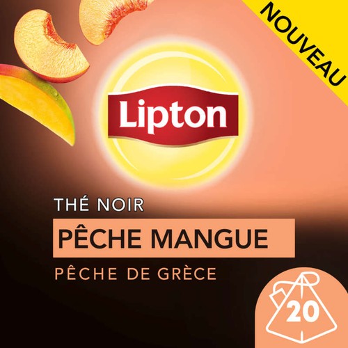 Lipton Thé Noir pèche Mangue x20