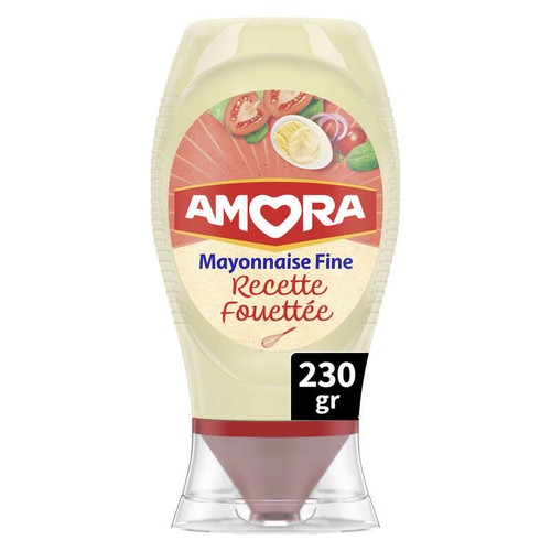 Amora Mayonnaise Fine Recette Fouettée Aux Blancs D'Oeufs 230g