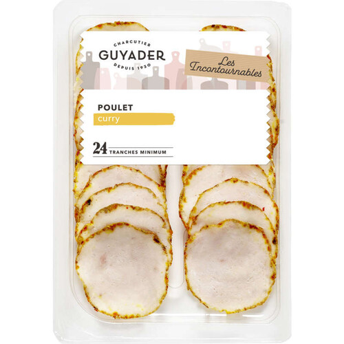 Guyader mini tranche de poulet curry 80g