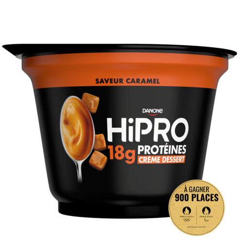Danone Hipro Crème Dessert Protéines saveur Caramel 180g
