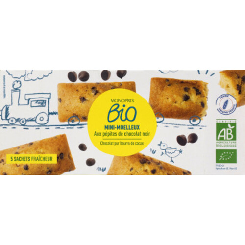 Monoprix Bio Mini-Moelleux Aux Pépites De Chocolat Noir 150G