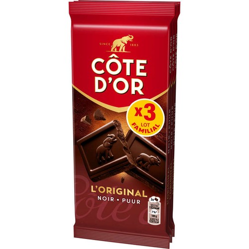 Côte d'Or L'Original Tablette chocolat noir 3x100g