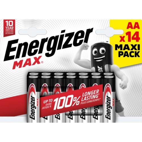 Energizer Pile Alcalines Max AA/LR6, pack de 14